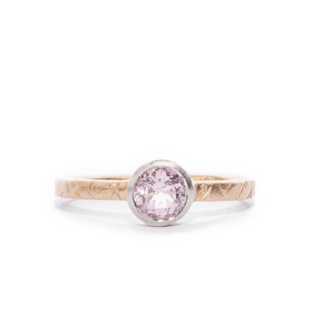 Cascade Solitaire in Morganite